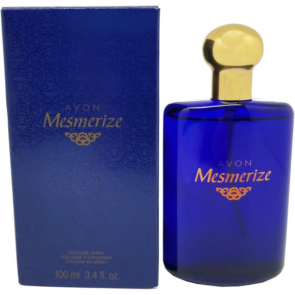 Avon Mesmerize Cologne for Men front view bottle on a solid background
