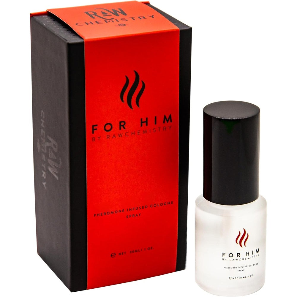 RawChemistry For Him pheromone infused cologne spray bottle front view
