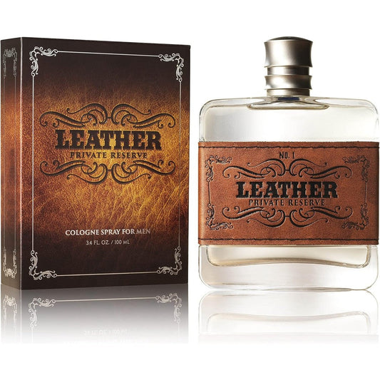Tru Fragrance Beauty Leather Private Reserve Men's Cologne front view bottle