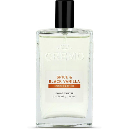 Cremo Spice and Black Vanilla Cologne Spray bottle 3.4 Fl Oz shave cream