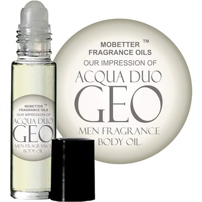 Mobetter Fragrance Oils Acqua Duo Geo roll on bottle front view