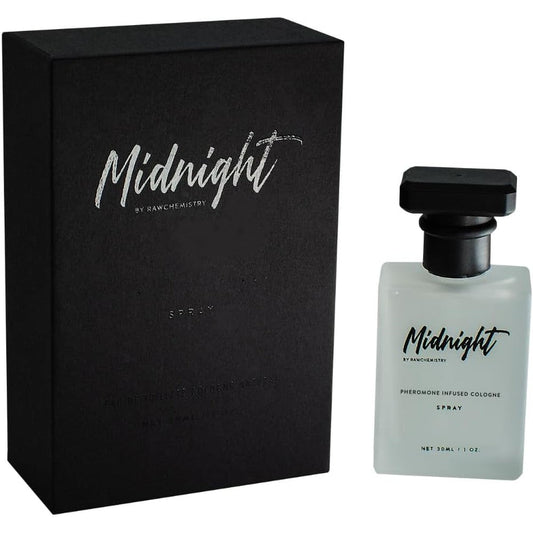 RawChemistry Midnight pheromone cologne bottle front view