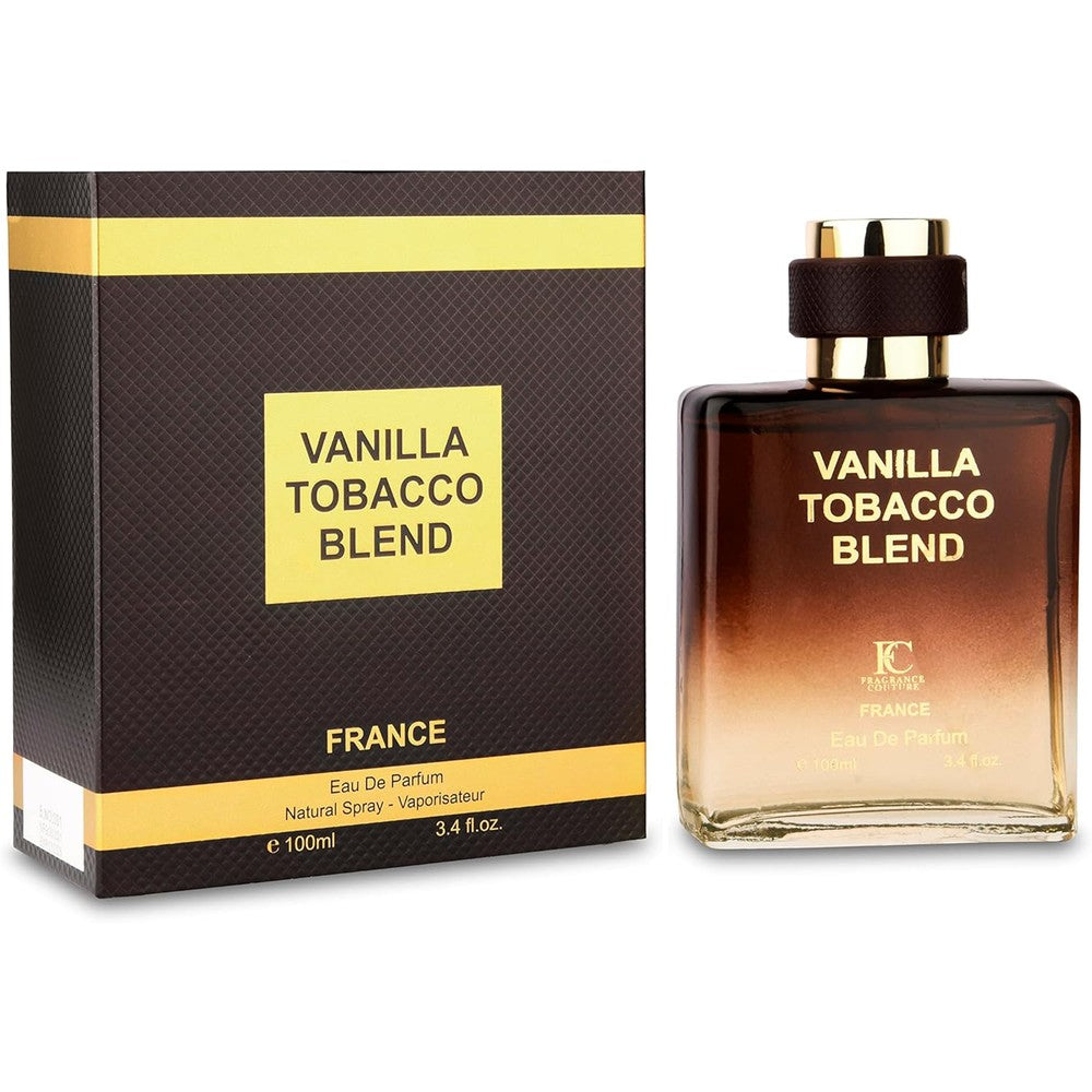 Fragrance Couture Vanilla Tobacco Blend men's cologne bottle front view