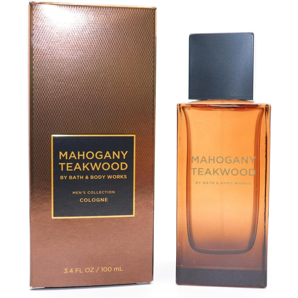 Bath and Body Works Marble Mahogany Teakwood Cologne bottle front view
