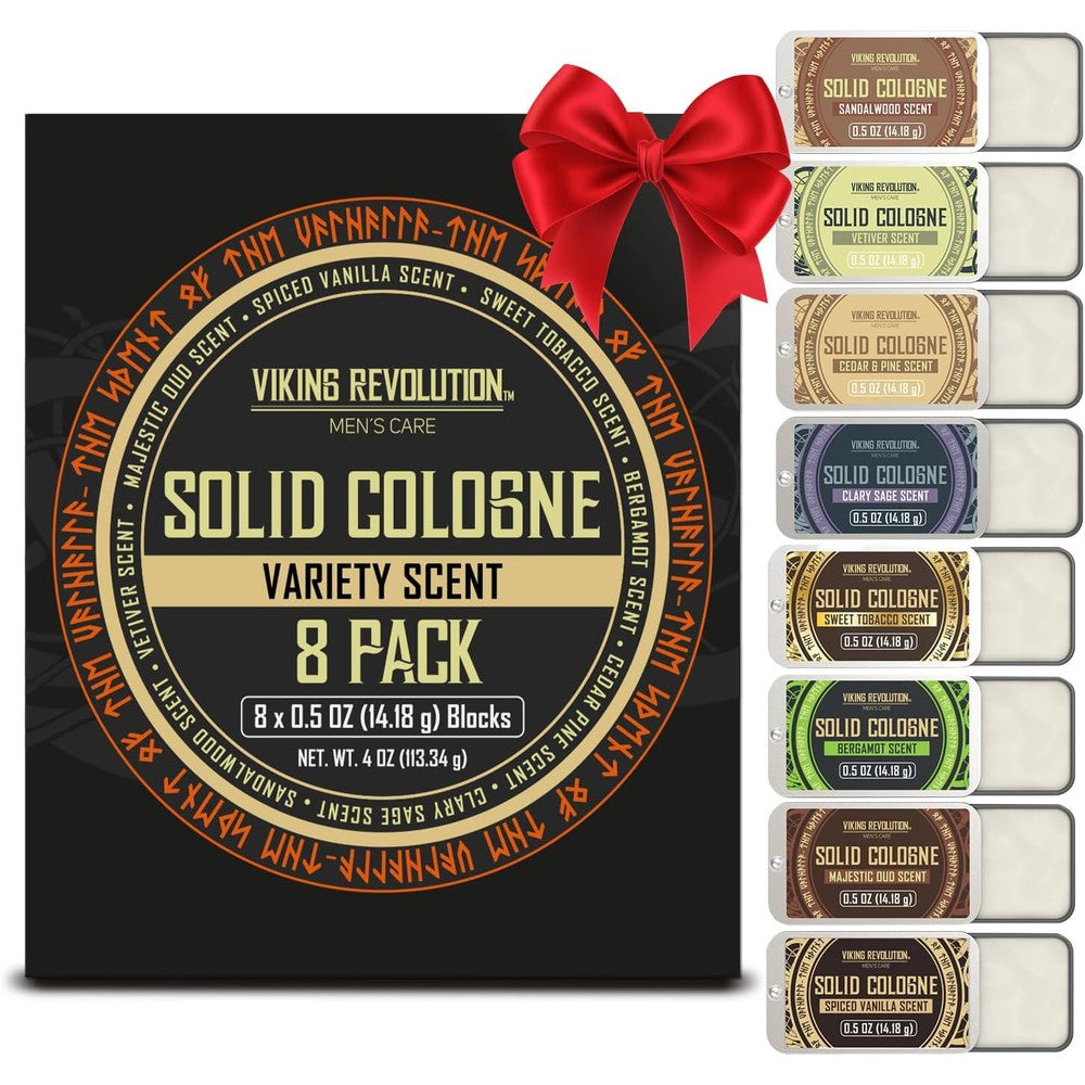 Viking Revolution 8 Pack Solid Cologne for Men gift set front view