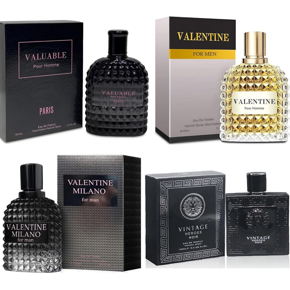 A Center Men Cologne Gift Set four bottle collection front view