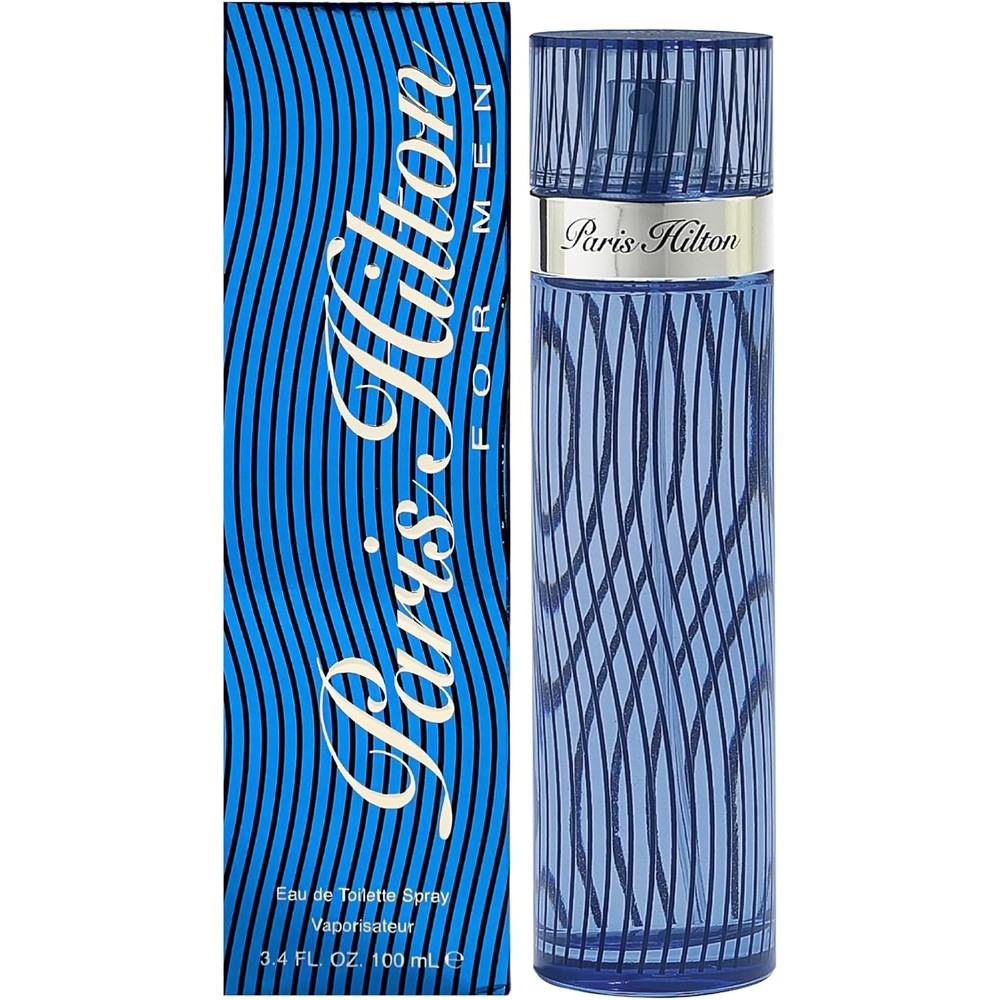 Paris Hilton Man Eau De Toilette blue bottle front view authentic men's perfume