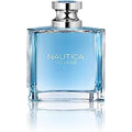 Nautica Voyage Eau De Toilette for men front view clear glass bottle with silver cap