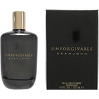 Sean John Unforgivable Eau De Toilette Spray for Men 4.2 Fluid Ounces front view of the premium dark bottle