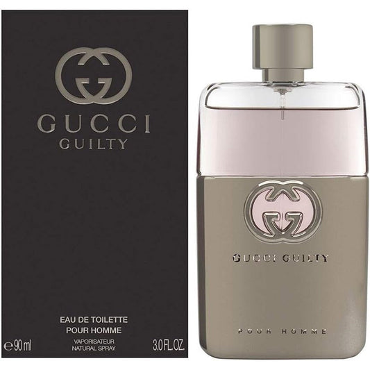 Gucci Guilty Pour Homme Eau de Toilette 3 Fluid Ounce front view bottle on Rudra Retails store