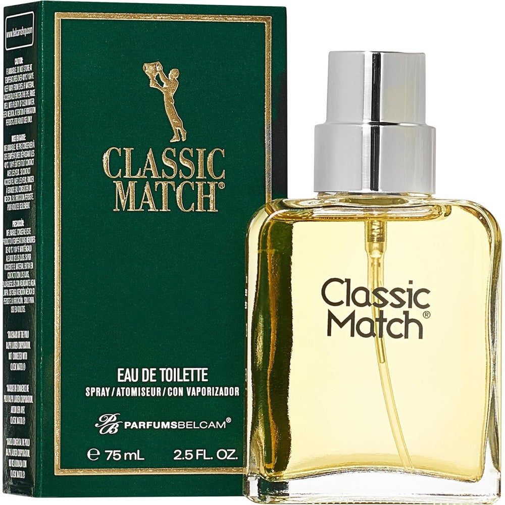 PB ParfumsBelcam Classic Match Green Eau De Toilette front view showing the signature green rectangular bottle design.