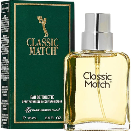 PB ParfumsBelcam Classic Match Green Eau De Toilette front view showing the signature green rectangular bottle design.