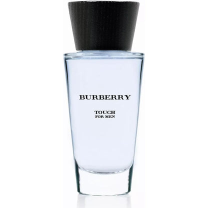 Burberry Touch Eau de Toilette for men 100ml bottle with signature dark wooden cap front view