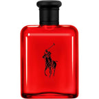 Ralph Lauren Polo Red Eau de Toilette front view of the iconic red bottle with a black cap