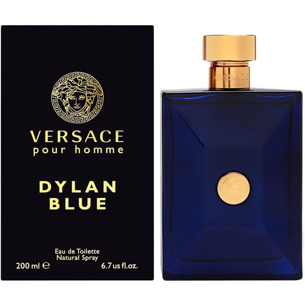Versace Pour Homme Dylan Blue 200ml bottle front view authentic men luxury perfume