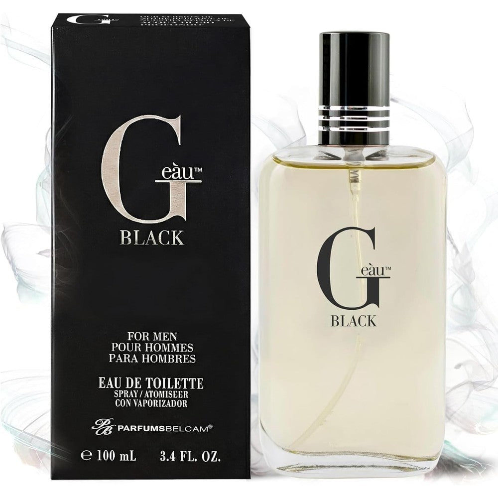 PB ParfumsBelcam G Eau Black Eau De Toilette Spray front view bottle