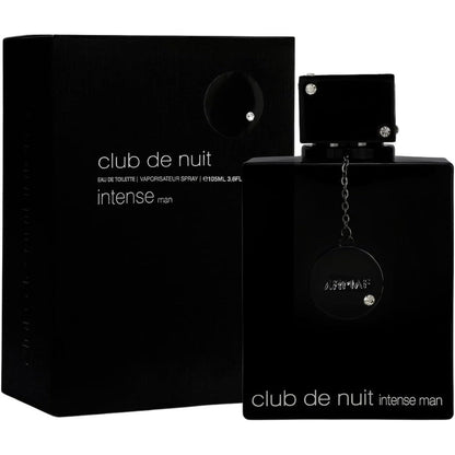 Armaf Club De Nuit Intense Man Eau De Toilette front view of black bottle and packaging box