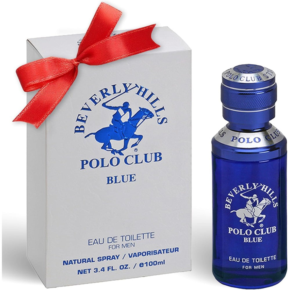 Beverly Hills Polo Club Blue Eau De Toilette cologne for men front view