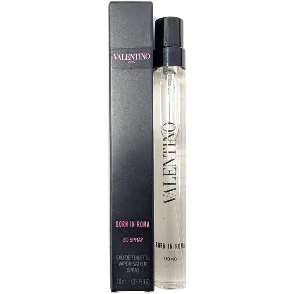 Valentino Uomo Born in Roma Eau de Toilette Go Spray front view travel size bottle