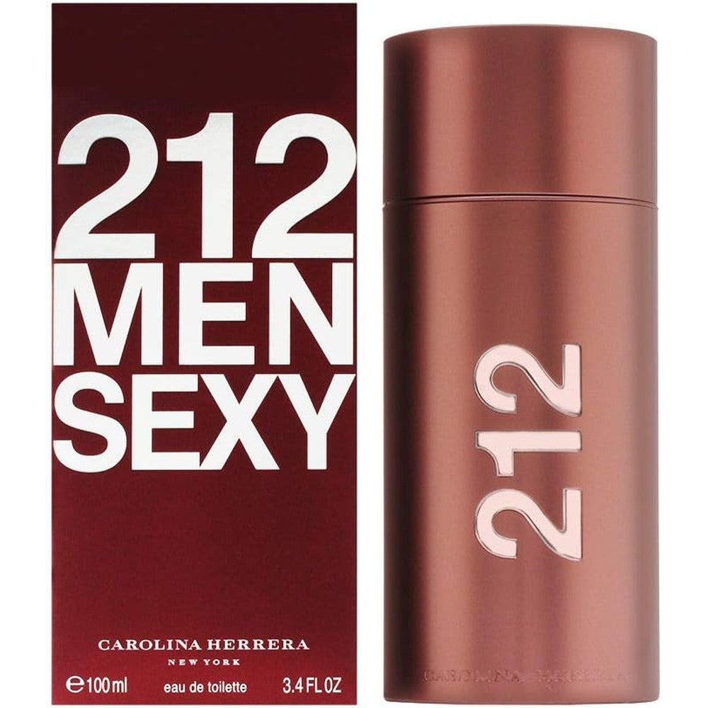 Carolina Herrera 212 Sexy Men Eau De Toilette 100ml front view magnetic amber fougere cologne spray
