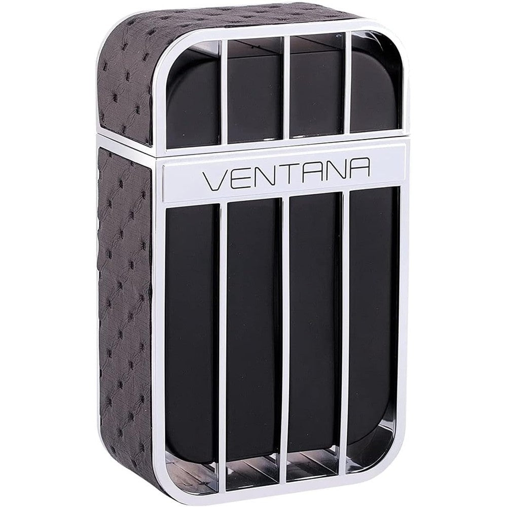 Armaf Ventana Pour Homme Eau De Parfum 100ml front view bottle showing premium metallic design casing.