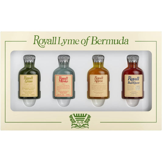 Royall Lyme Heritage Mini Collection 4 piece fragrance gift set front view