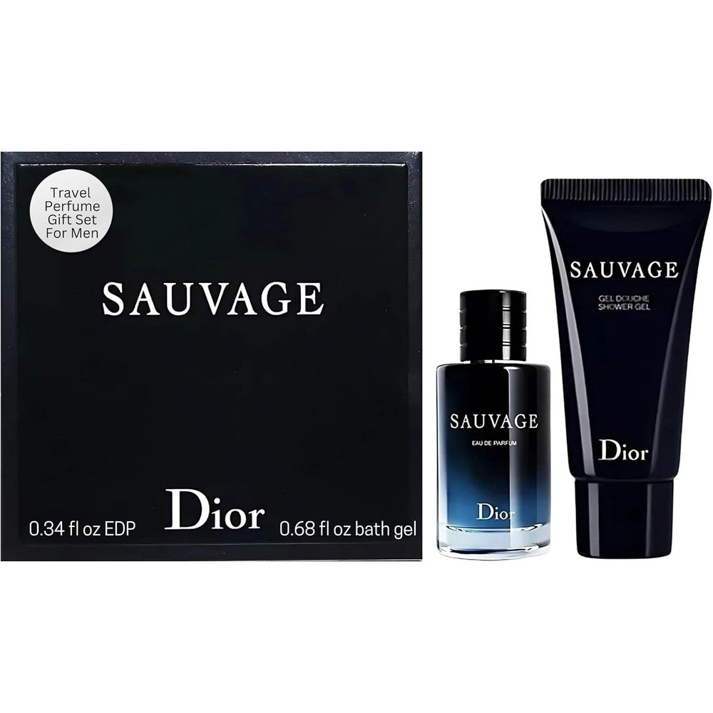 Dior Sauvage Mini Fragrance Gift Set front view.