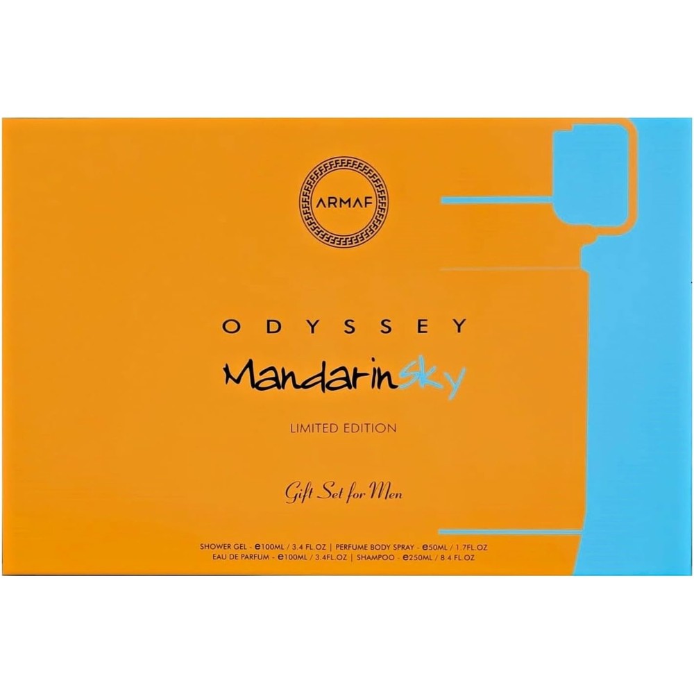 Armaf Odyssey Mandarin Sky 4-piece men's gift set front view