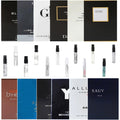 Carven men’s designer cologne sampler set featuring 12 travel-size perfume vials.