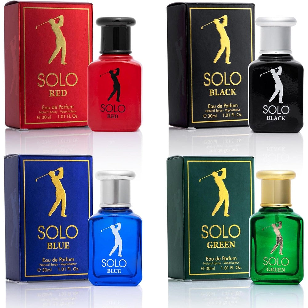 NovoGlow Solo 4-Piece Mini Fragrance Set for men front view