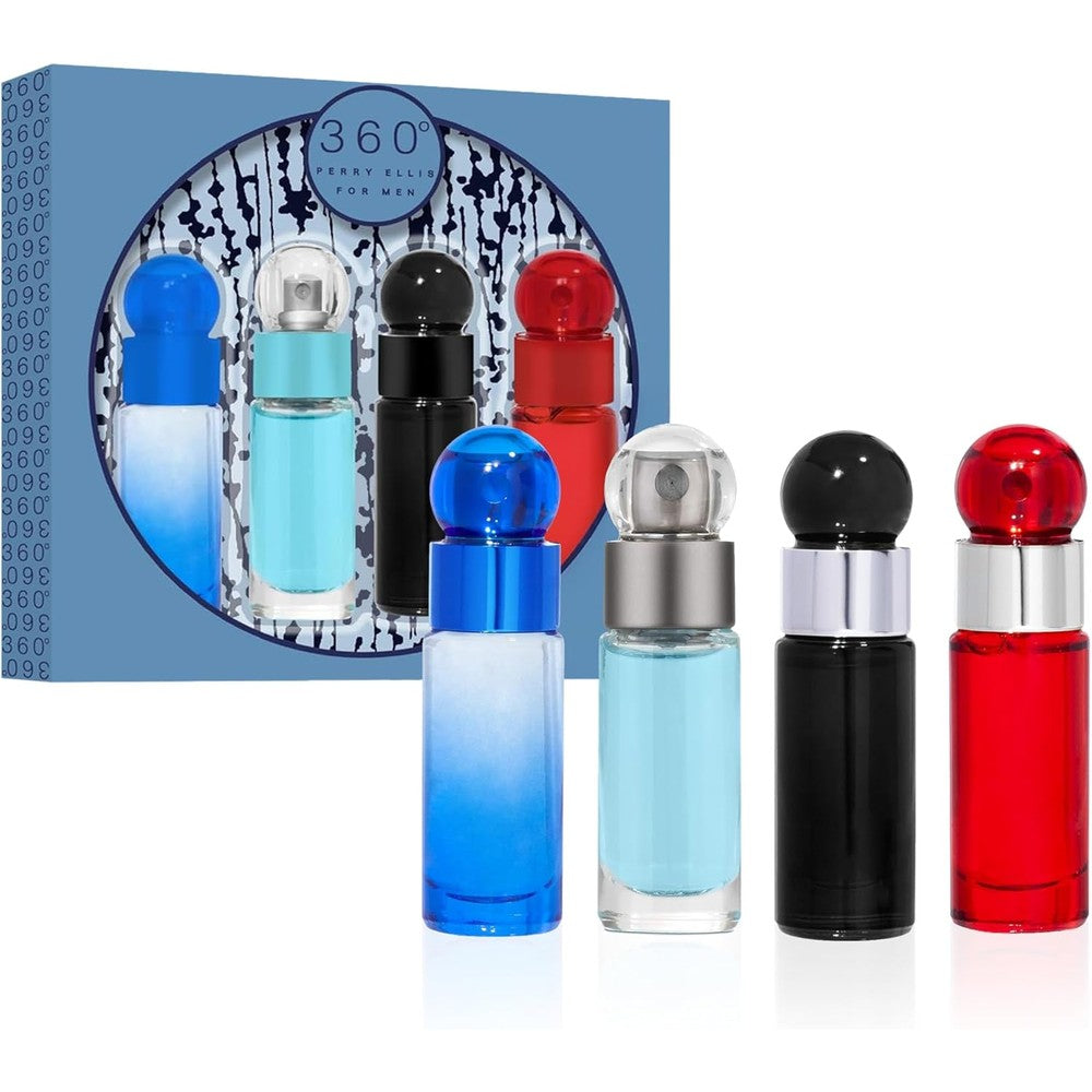 Perry Ellis 360 Degree 4-piece mini cologne gift set front view
