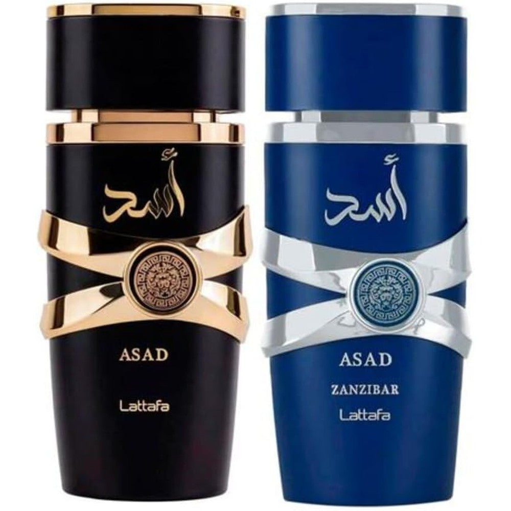Lattafa Asad 5th Anniversary Edition gift set front view
