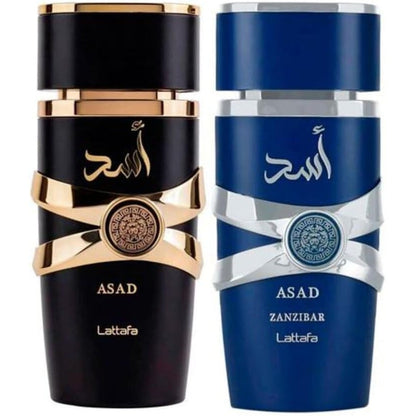 Lattafa Asad 5th Anniversary Edition gift set front view