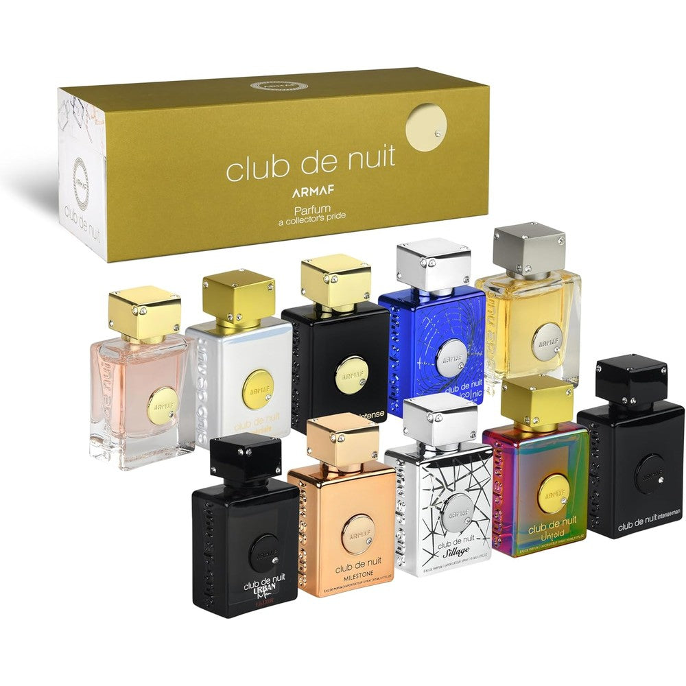 Armaf Club De Nuit 10 piece miniature fragrance set front view