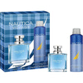 Nautica Voyage Gift Set for men front view in blue packaging