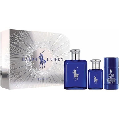 Ralph Lauren Polo Blue Eau de Toilette 3-piece gift set front view