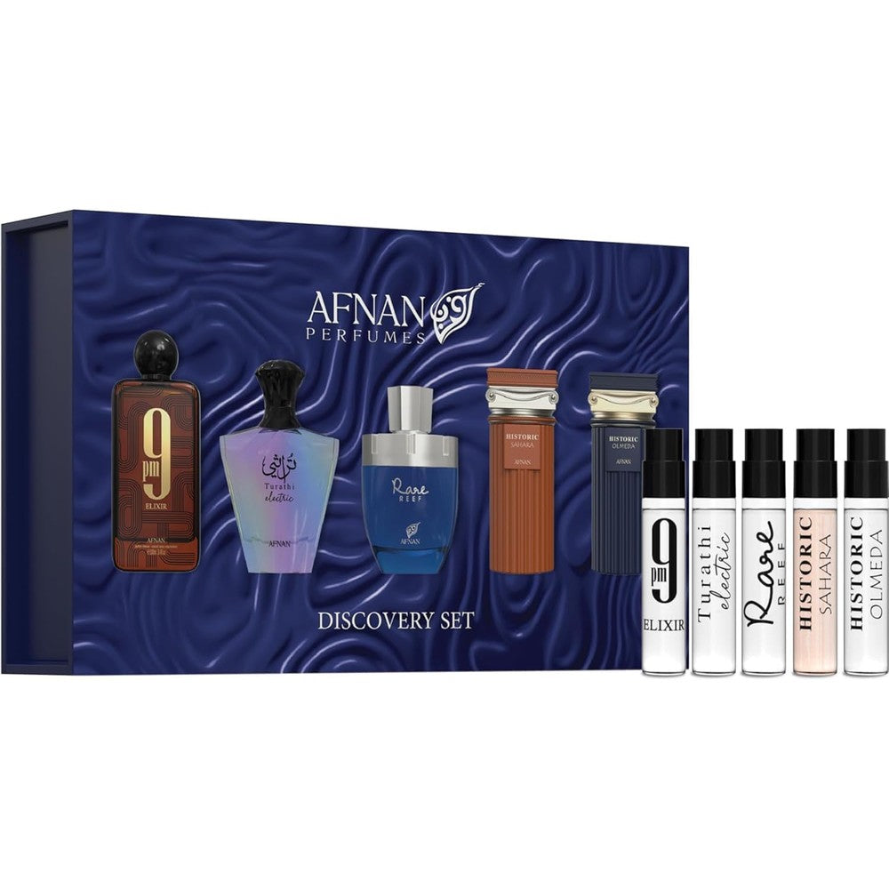 Afnan For Men Discovery Kit 5 piece set front view