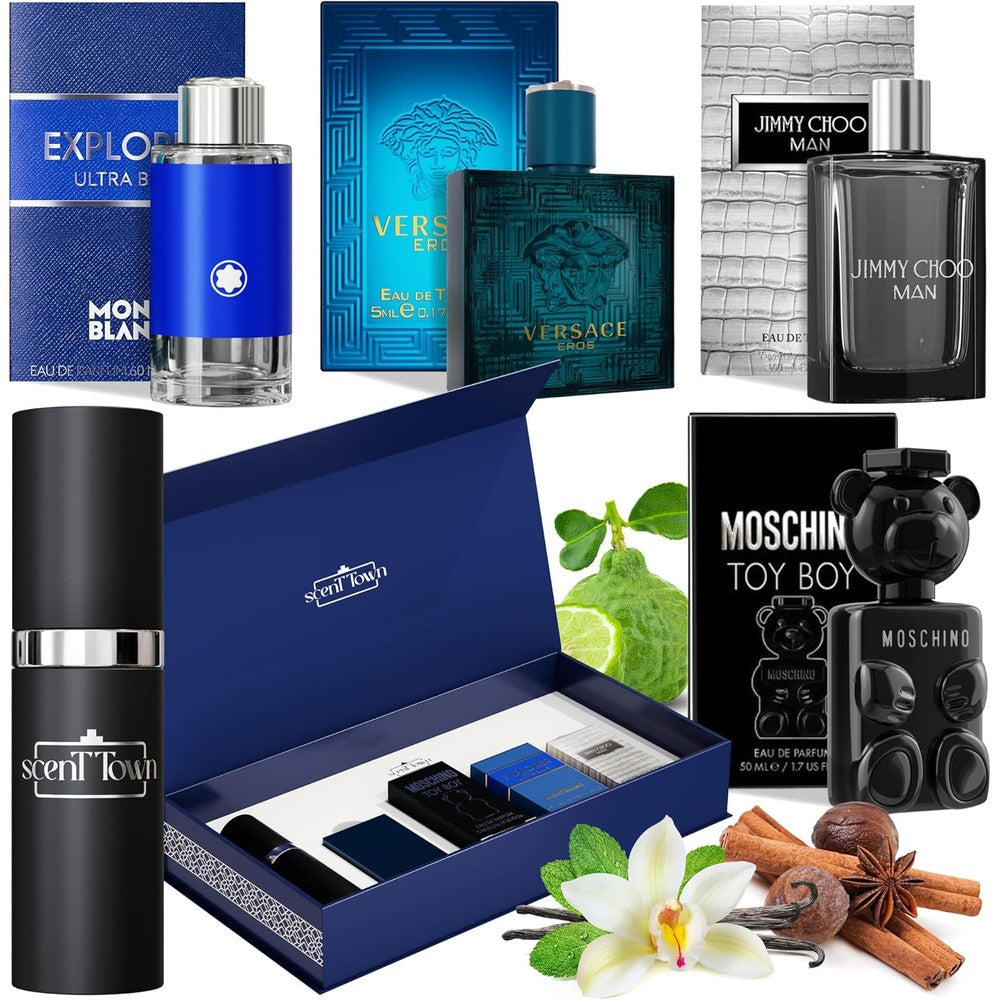 Scentown designer mens cologne gift set front view