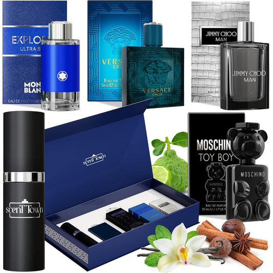 Scentown designer mens cologne gift set front view