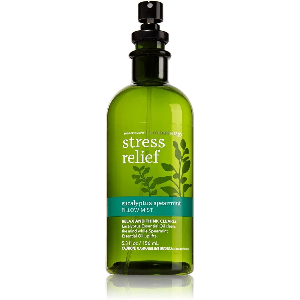 Bath and Body Works Aromatherapy Eucalyptus Spearmint Pillow Mist bottle front view