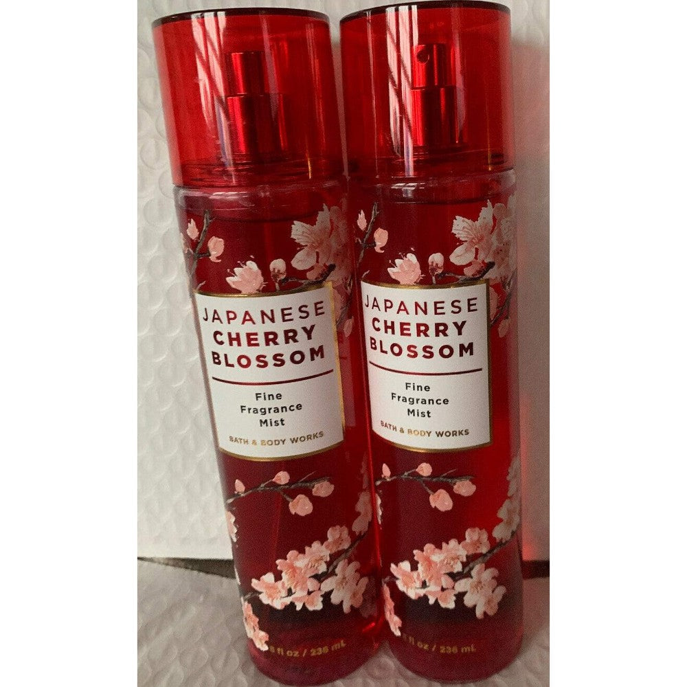 Bath and Body Works Japanese Cherry Blossom fragrance mist set front view