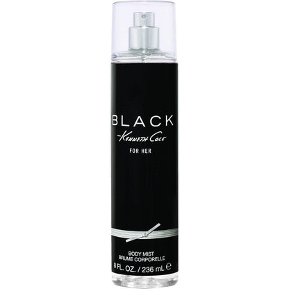 Kenneth Cole Black For Her body mist spray bottle front view