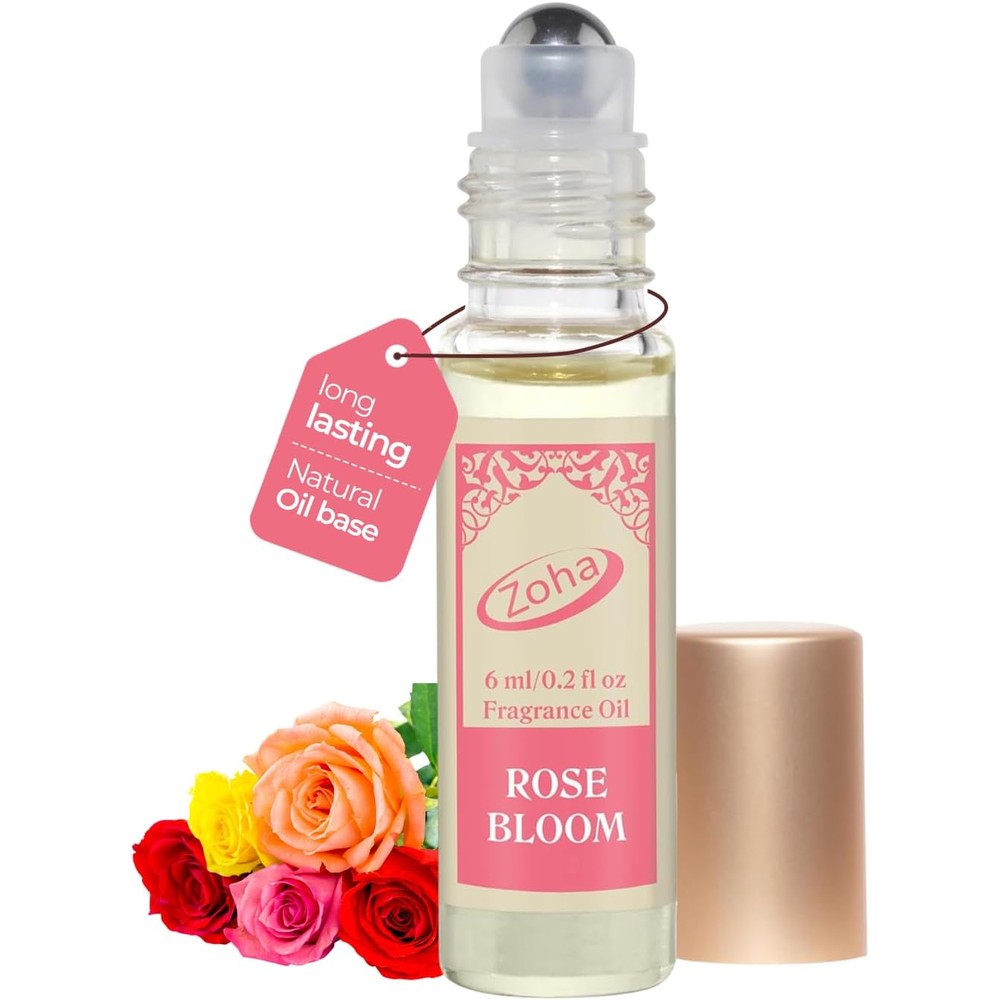 Zoha Rose Bloom perfume oil roll-on front view