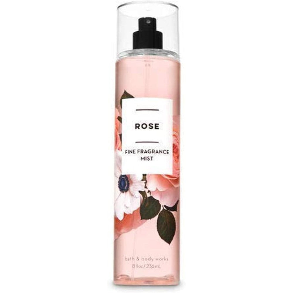 Bath And Body Works Rose Fine Fragrance Mist front view bottle