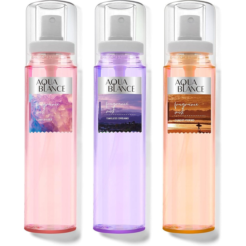 Aqua Blance fragrance mist for women pack of three front view