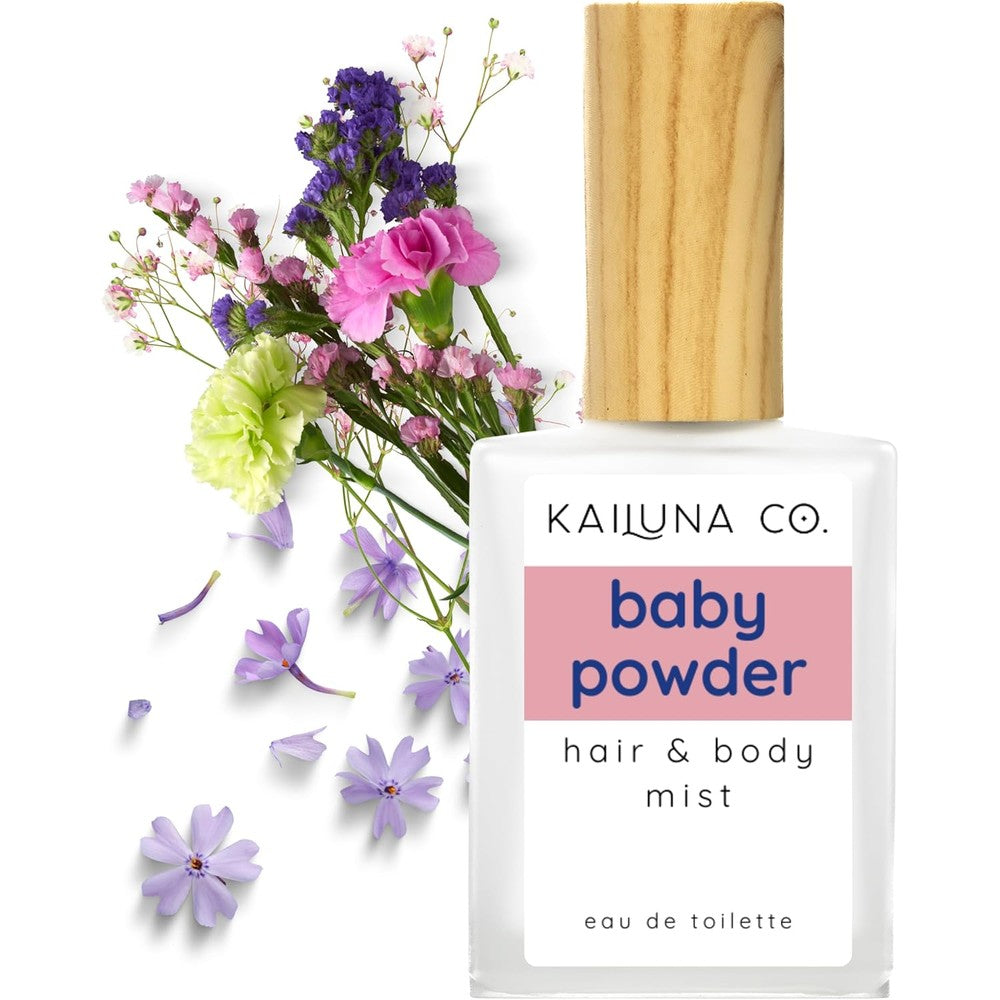 Kailuna Co. Baby Powder Natural Hair And Body Mist front view
