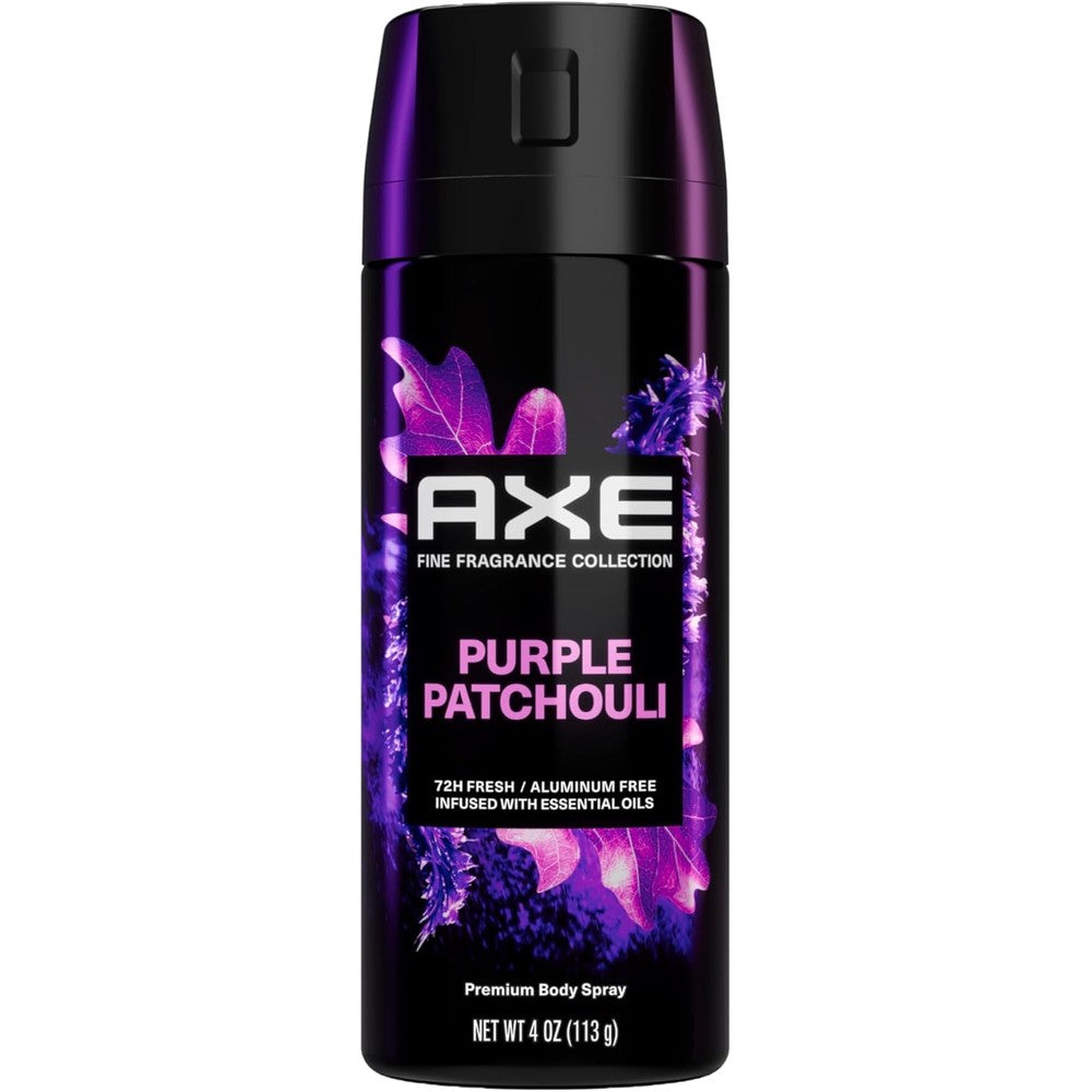 Axe Purple Patchouli Premium Body Spray fine fragrance collection with citrus and oak