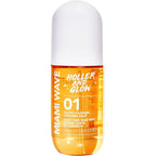 Holler and Glow Miami Wave Salted Caramel Body and Hair Mist front view showing the 240ml packaging.
