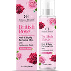 Botanic Hearth British Rose Hair Perfume and Body Mist spray bottle