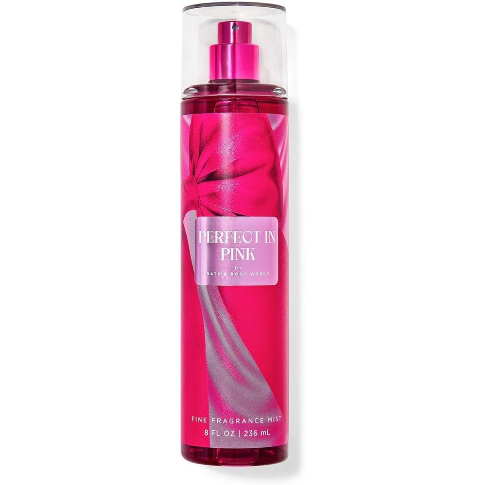 Bath and Body Works Perfect in Pink Fine Body Fragrance Mist front view bottle spray for women